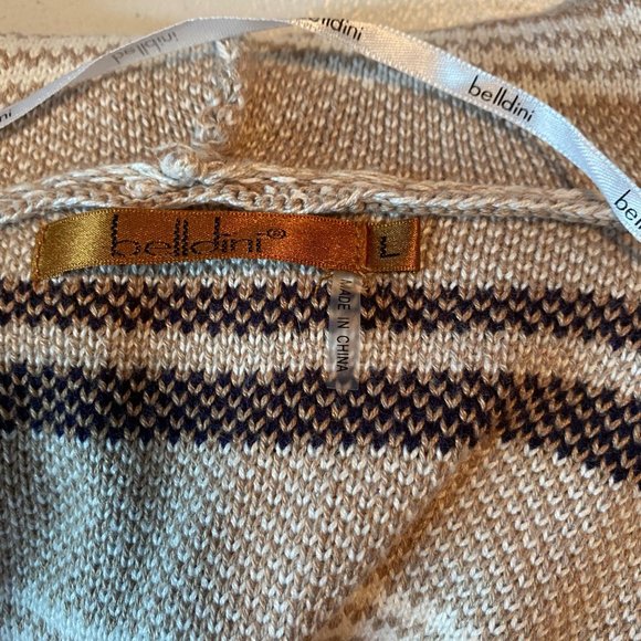 Belldini hooded striped open front cardigan sweater size L - Picture 3 of 8